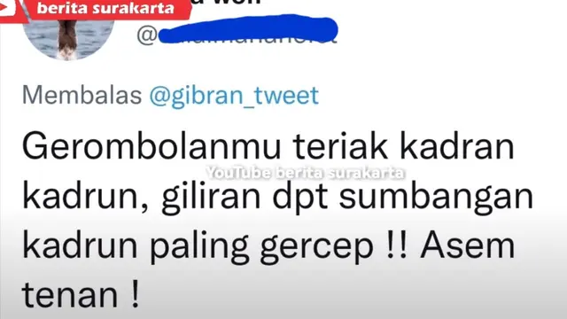 Unggahan netizen soal Gibran Rakabuming terima hibah Pangeran UEA. (Foto: Dok. Twitter Indonesia)