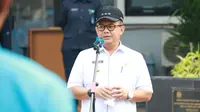 Pj Wali Kota Bekasi, Raden Gani Muhamad memberikan ultimatum kepada para pegawai dan jajaran direksi Perumda Tirta Patriot yang terindikasi tidak netral jelang Pilkada Kota Bekasi 2024. (Bam Sinulingga/Liputan6.com)