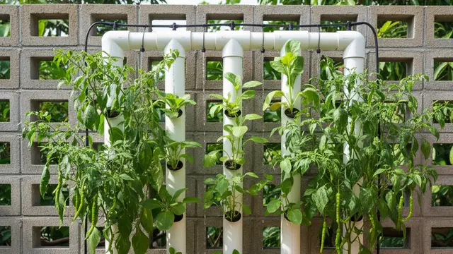 Ide Kebun Rumahan Tanaman Cabai Campur Sayur Dapur. AI