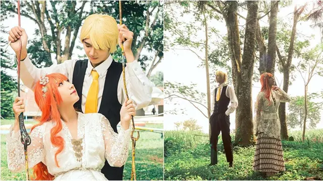 Viral Pasangan Wibu Menikah di KUA Cosplay Jadi Karakter One Piece, Banjir Selamat