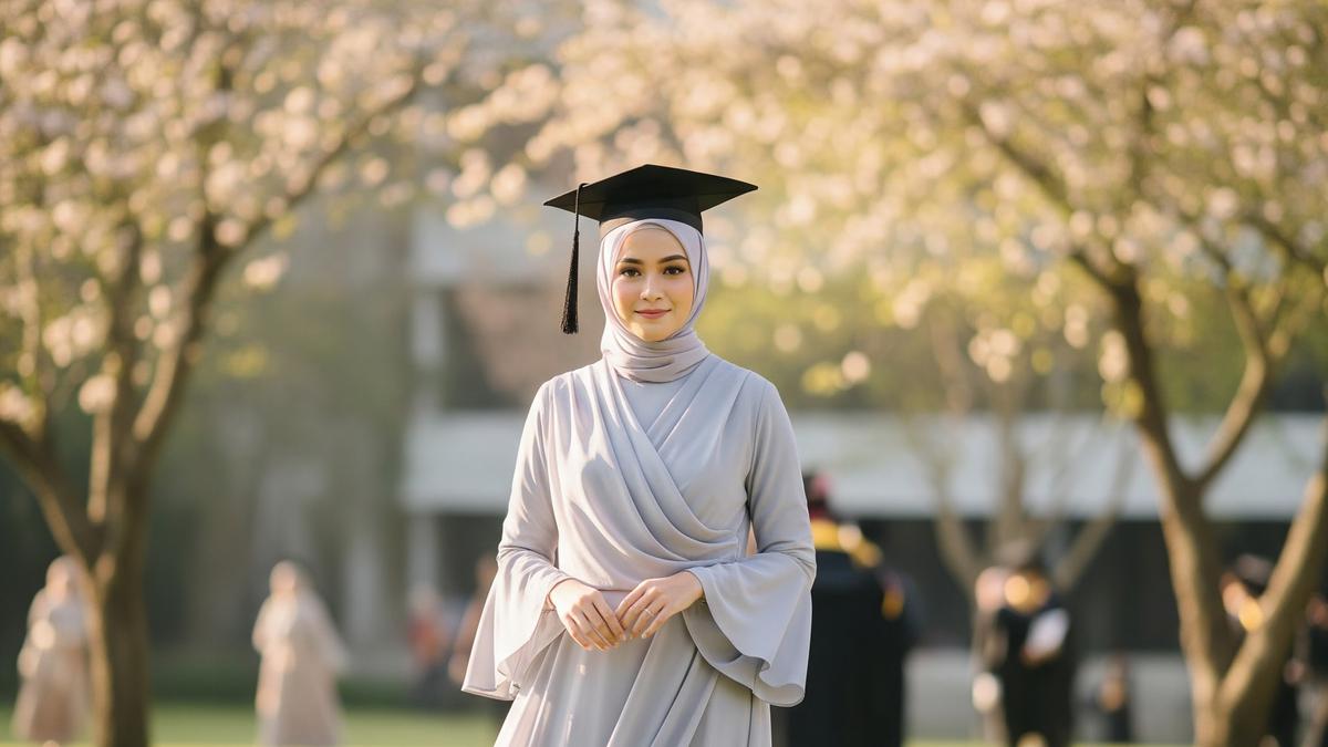 Tips Memilih Gamis Modern Timeless untuk Wisuda, Elegan Dipakai Berbagai Acara