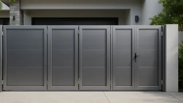 7 Model Pintu Pagar Dorong Lipat Minimalis Modern yang Lagi Tren di 2025, Stylish dan Fungsional