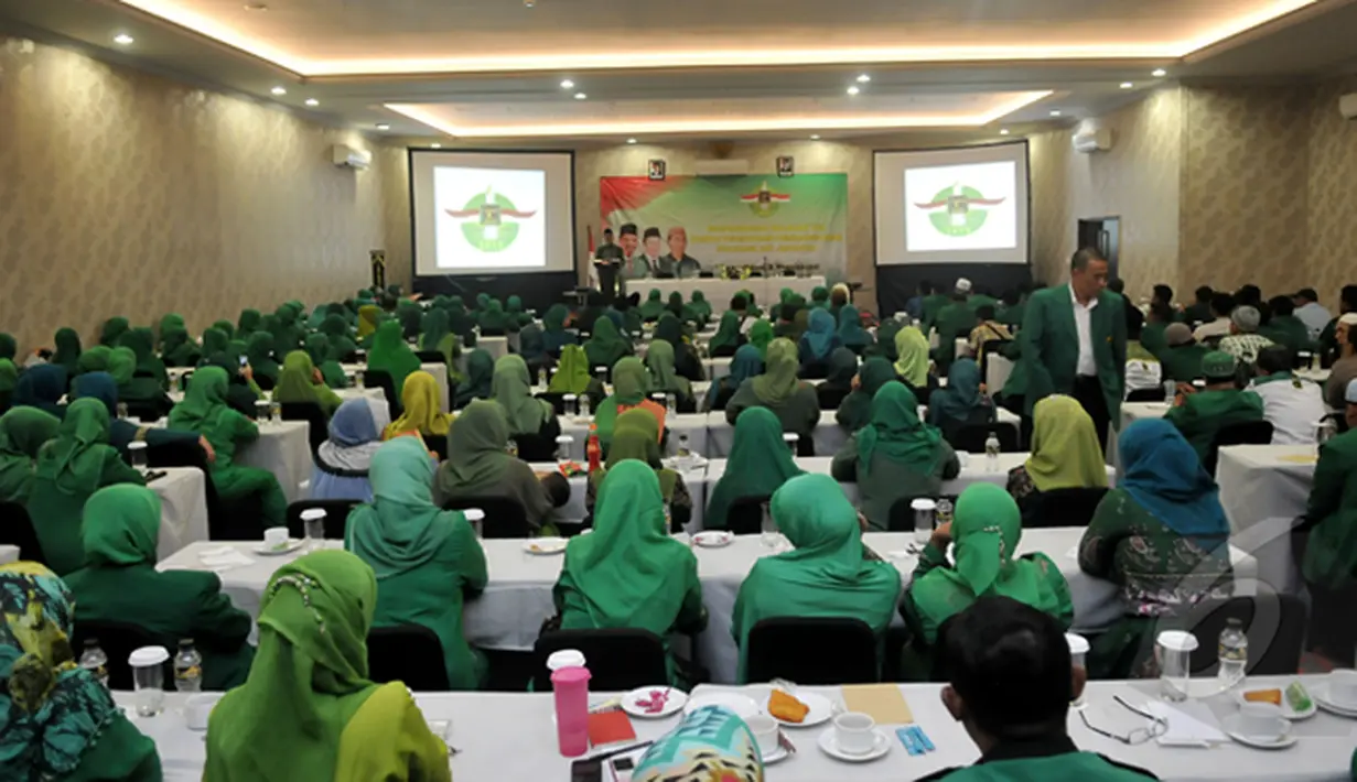 Suasana musyawarah Kerja Wilayah PPP DKI Jakarta, Senin (23/2/2015). Romahurmuziy yakin partai PPP akan menjadi peringkat nomer satu dalam pemilu yang akan datang. (Liputan6.com/JohanTallo)