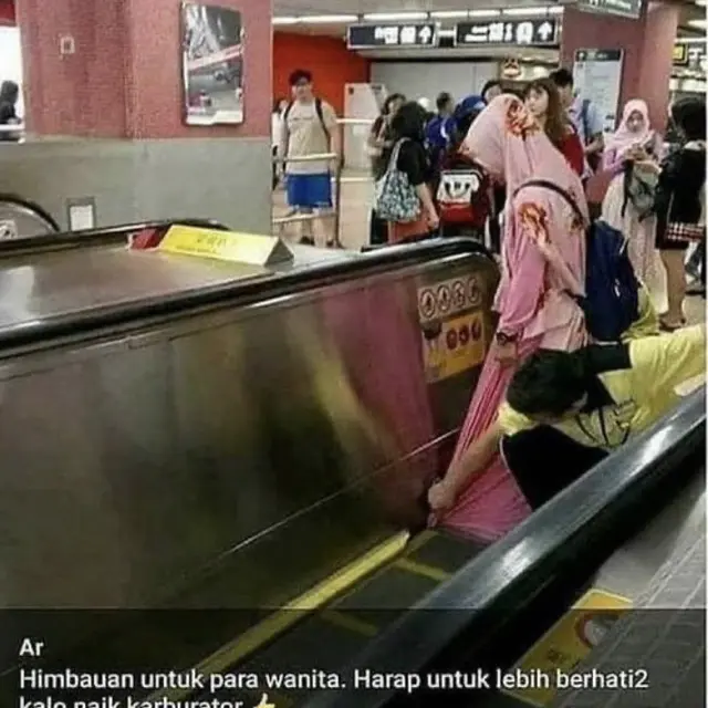 6 Potret Lucu Sekaligus Apes Orang Naik Eskalator, Bikin Ngakak tapi Kasihan