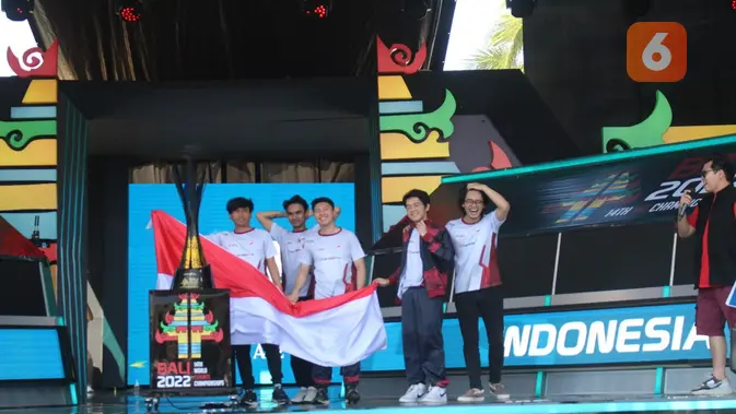 Timnas Esports Indonesia sukses pada ajang IESF Bali 14th World Esports Championship 2022. (Bola.com/Maheswara Putra)