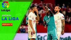 Berita Motiongrafis Jadwal Lengkap Liga Spanyol Pekan 11, Real Madrid melawan Sevilla dan Ambisi Barcelona kejar puncak klasemen.