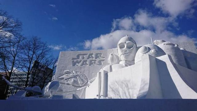 Ada Star Wars di Sapporo Snow Festival di Hokkaido, Jepang.