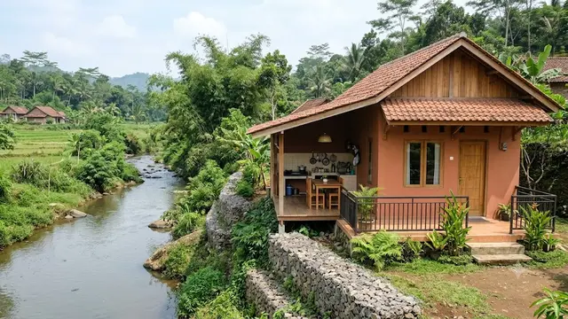 Desain Dapur Rumah Dekat Sungai Anti Longsor
