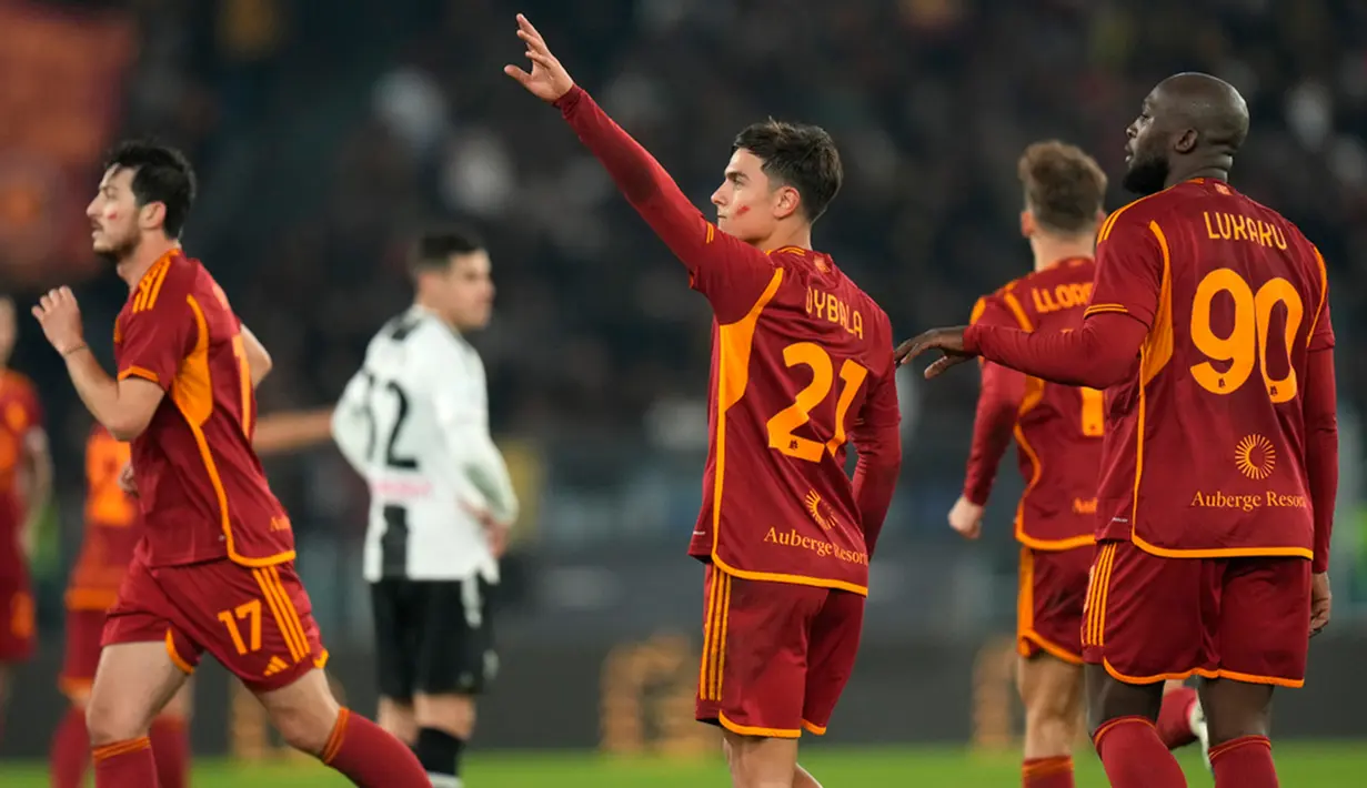 Mereka kini ada di posisi lima klasemen sementara Serie A 2023/2024. Sementara itu Udinese ada di posisi 16 dengan raihan 11 angka saja. (AP Photo/Alessandra Tarantino)
