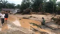 Sebanyak 15 desa di Kecamatan Batang Lobu Sutam, Padang Lawas, Sumatera Utara, terdampak banjir bandang (BNPB)