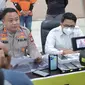 Polres Gorontalo Kota saat menggelar press Conference terkait pembobolan toko ponsel di Gorontalo (Arfandi/Liputan6.com)