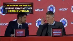 Momen konyol saat 2 wartawan bertanya pada mantan gelandang Manchester United, Bastian Schweinsteiger, saat perkenalan dengan Chicago Fire.