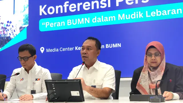 Konferensi pers Peran BUMN dalam mudik Lebaran tahun 2024, di Kementerian BUMN, Rabu (27/3/2024).  (Foto: Liputan6.com/Tira Santia)