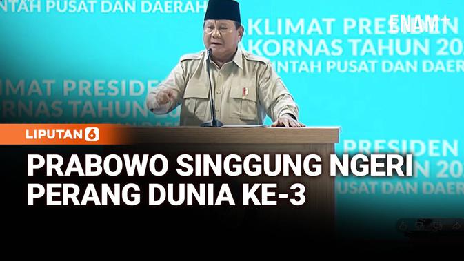 Prabowo Singgung Ancaman Perang Dunia Ketiga Depan Menteri, TNI & Polri