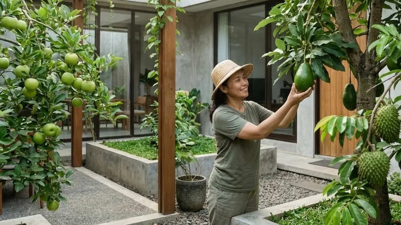 Konsep Kebun Klasik Serba Hijau (Gemini AI)