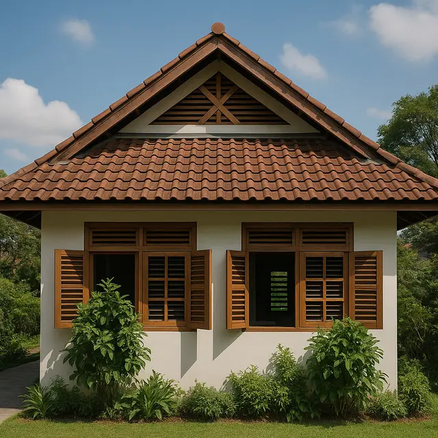 Model Rumah Anti Panas dan Hemat Listrik (Foto: ChatGPT)