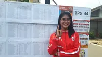 Atlet anggar Indonesia, Voryn Thalya Kiriweno ikuti Pilkada DKI 2017 putaran kedua. (dokumen pribadi)