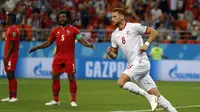 Fakhreddine Ben Youssef merayakan gol ke gawang Panama. (AP/Darko Bandic)