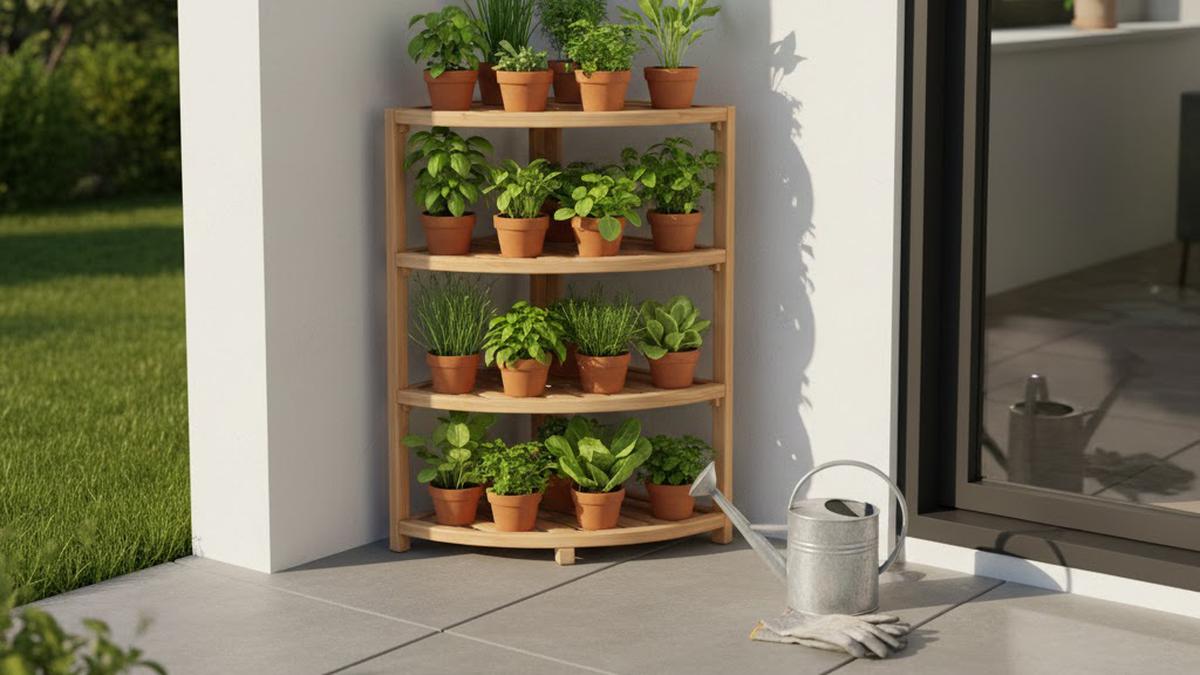 10 Model Kebun Sayur Mini Memakai Rak Kayu Tingkat Hemat Ruang, Solusi Lahan Sempit