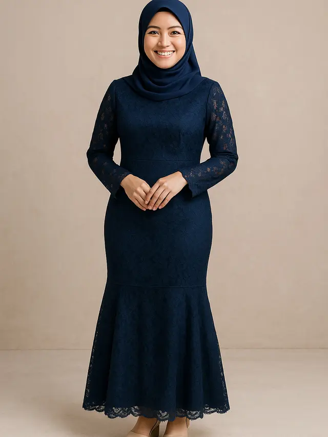 Rekomendasi Gamis Brokat A-Line & Mermaid yang Lagi Tren 2025/ Ilustrasi ChatGPT