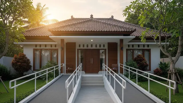 Model Rumah Sederhana Ramah Lansia dengan Jalur Kursi Roda