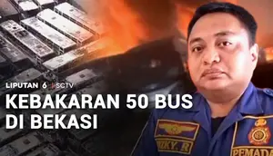Kebakaran 50 Bus di Bekasi