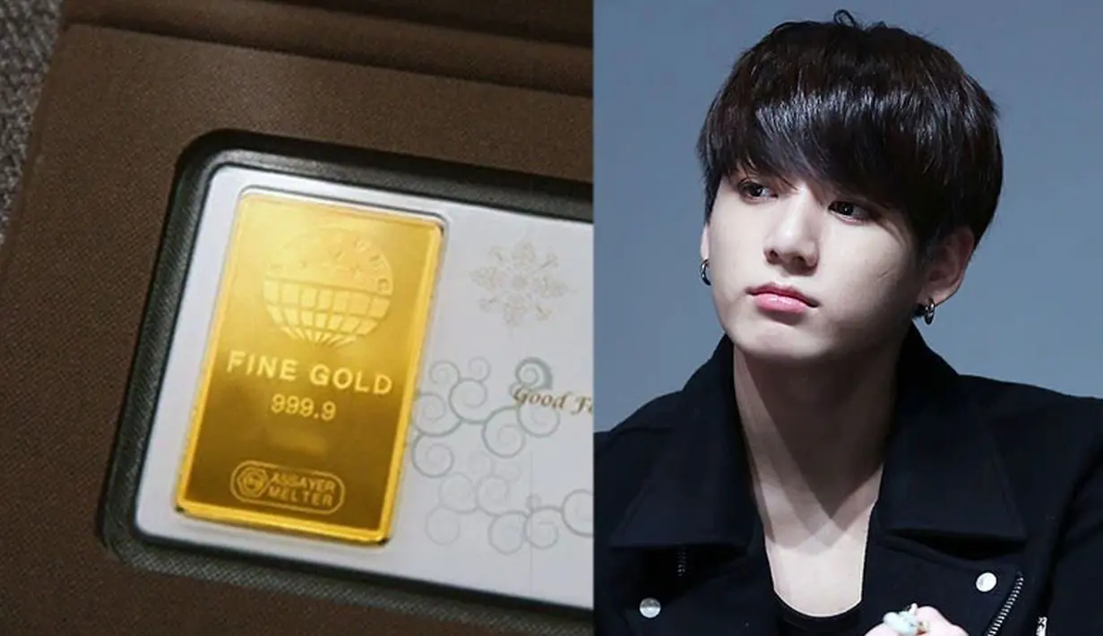 Jungkook BTS pernah mendapatkan hadiah berupa emas 50 gram. Tentu ini bukan hadiah yang murah. (Foto: koreaboo.com)