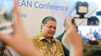 Menteri Koordinator Bidang Perekonomian Airlangga Hartarto saat menyampaikan sambutan dalam UOB Gateway to ASEAN Conference 2023 di Jakarta, Rabu (11/10 2023). (Dok Kemenko Perekonomian)