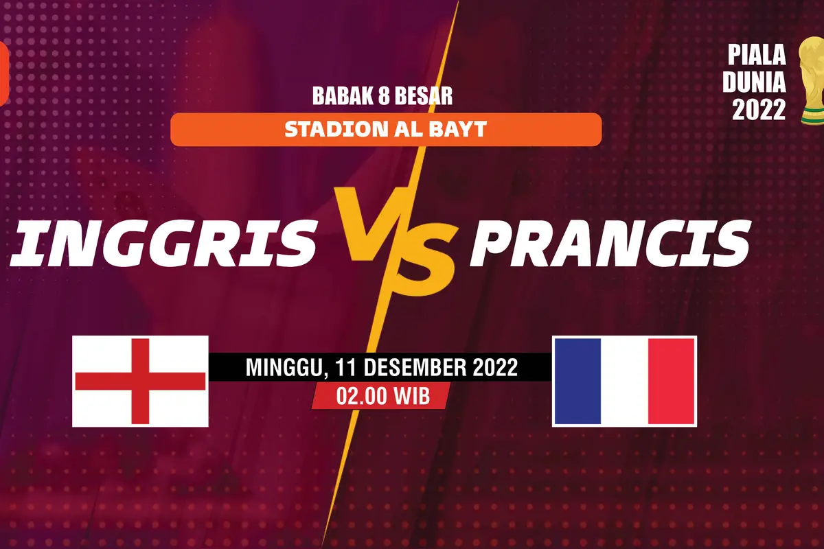 PIALA DUNIA 2022 Inggris vs Prancis