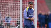 Pelatih Atletico Madrid asal Argentina, Diego Simeone, saat menghadiri sesi latihan resmi jelang leg kedua semifinal Liga Champions 2025/2026 melawan Arsenal di lapangan Emirates Stadium, London, Inggris, pada Senin 4 Mei 2026. Leg kedua semifinal Liga Champions 2025/2026 menjadi ajang pembuktian bagi pelatih Atletico Madrid, Diego Simeone. (Glyn KIRK/AFP)