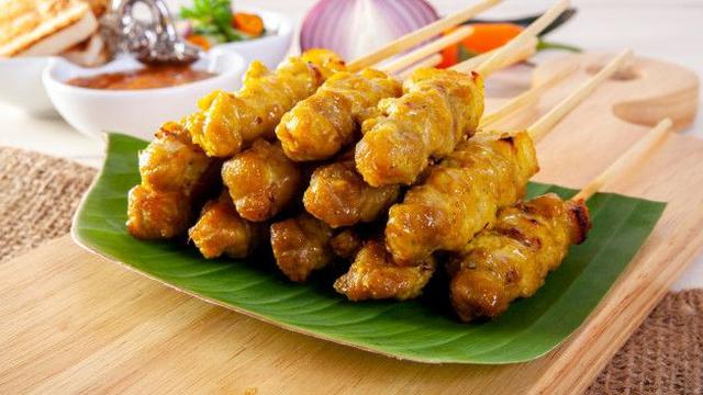 Ilustrasi sate lilit tempe