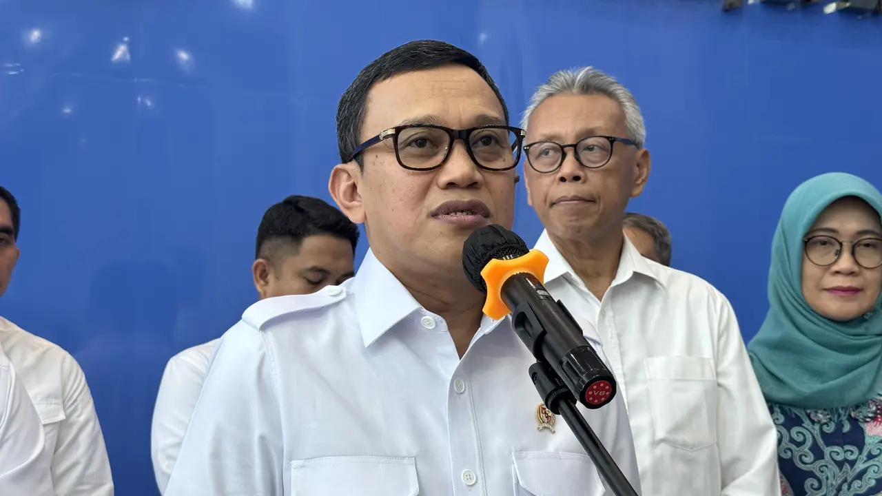Menteri Perlindungan Pekerja Migran Indonesia, Abdul Kadir Karding usai Rapat Koordinasi MoU pada Selasa (18/3/2025).