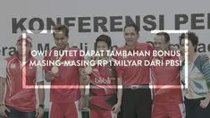 Video komitmen ketua PBSI, Gita Wirjawan, berikan tambahan bonus untuk Tontowi Ahmad / Liliyana Natsir.