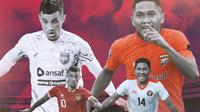 Ilustrasi - Stefano Lilipaly dan Fajar Fathur Rahman nuansa Timnas Indonesia dan Borneo FC (Bola.com/Adreanus Titus)