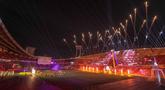 Suasana upacara penutupan SEA Games 2025 di Rajamangala Stadium, Bangkok, Thailand, Sabtu (20/12/2025). Upacara penutupan SEA Games 2025 Thailand menandai berakhirnya pesta olahraga terbesar se-Asia Tenggara yang berlangsung sejak 9 Desember 2025. (Bola.com/Bagaskara Lazuardi)