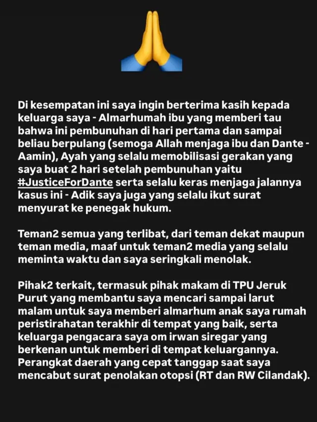 Unggahan Angger Dimas. (Foto: Dok. Instagram @anggerdimas)