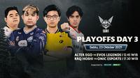 Link Live Streaming MPL Indonesia Season 8 Babak Playoff di Vidio, Sabtu 23 Oktober 2021. (Sumber : dok. vidio.com)