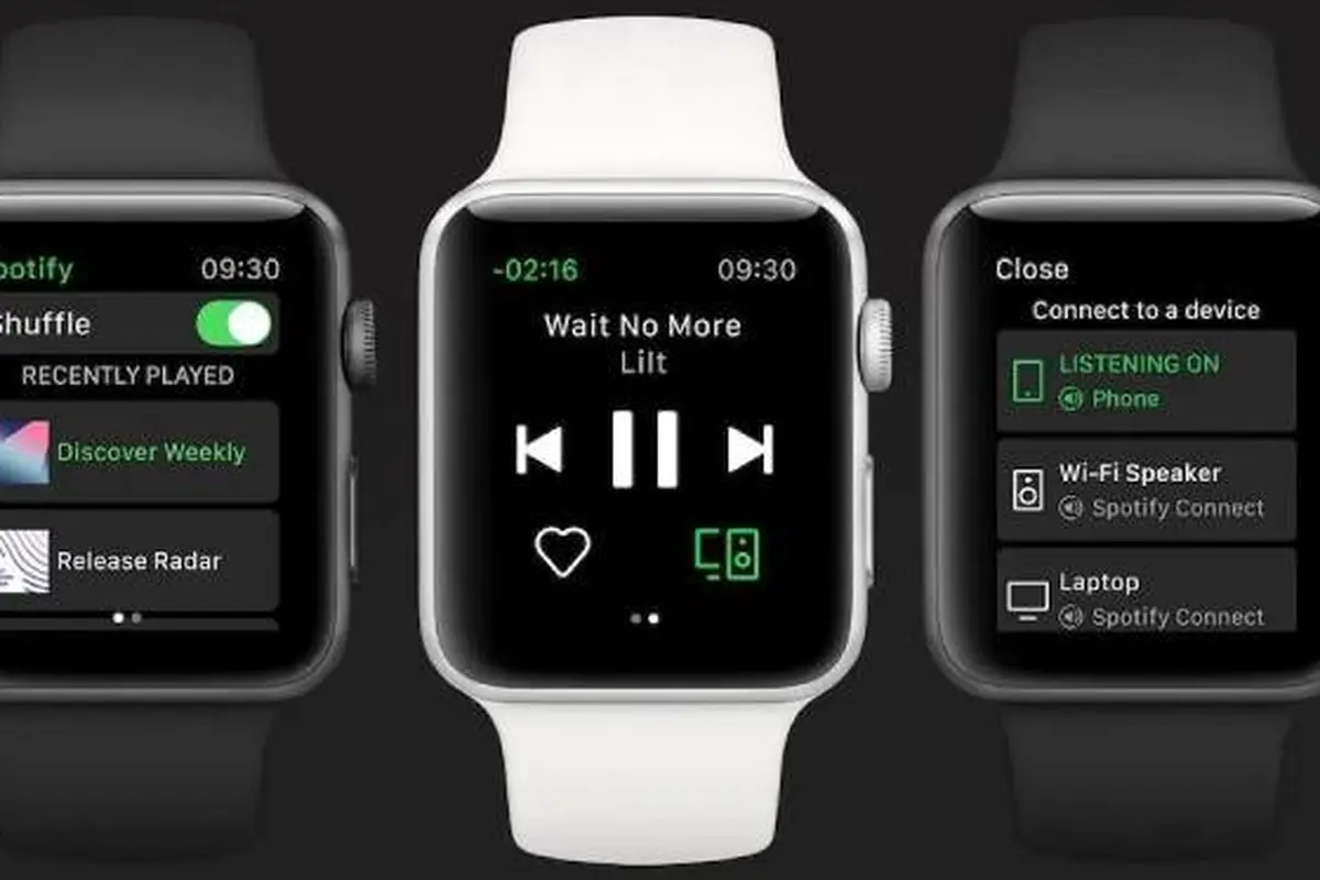 Aplikasi Spotify mandiri di Apple Watch. Dok: appleinsider.com