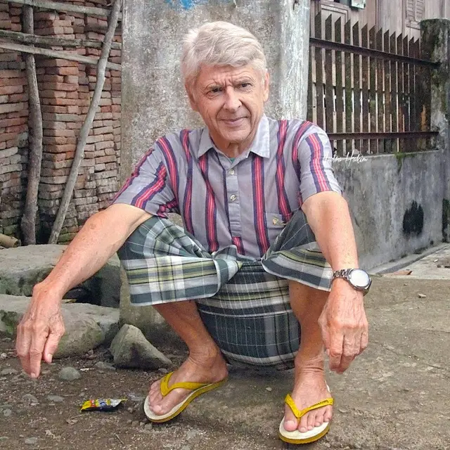 6 Editan Foto Pelatih Bola Dunia Saat Halal Bihalal di Kampung Ini Kocak
