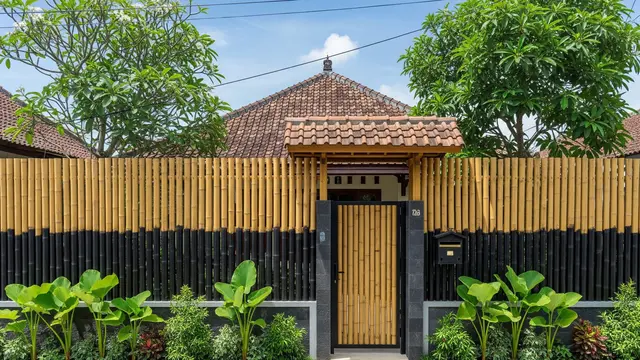 Kombinasi Bambu Cokelat dan Hitam