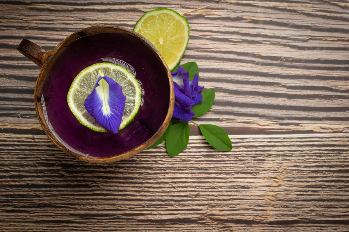 teh bunga telang lemon