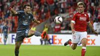 Penyerang pinjaman Celta Vigo, Giuseppe Rossi (kiri). (NICOLAS LAMBERT / Belga / AFP)