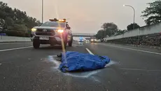 Kronologi Motor Masuk Tol Cijago Berujung Tabrakan dengan Taksi