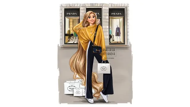 Putri Disney Modern (Sumber: Instagram/nastya_kosyanova)