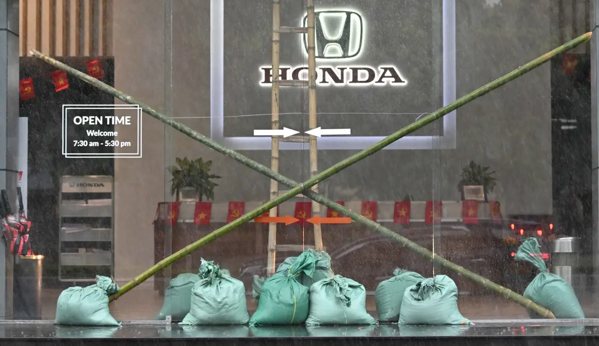 Sebelumnya, Topan Kajiki melintasi Pulau Hainan, China, dengan curah hujan mencapai 320 mm. (Nhac NGUYEN/AFP)