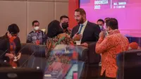 Delegasi dari negara anggota G20 yang menghadiri '3rd Health Working Group G20' di Hilton Resort, Nusa Dua, Bali pada Selasa, 23 Agustus 2022. (Dok Kementerian Kesehatan RI)