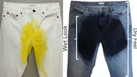 Viral Celana Unik Dengan Efek Noda Ngompol, Bikin Heboh Warganet. (Sumber: Instagram/wetpantsdenim)