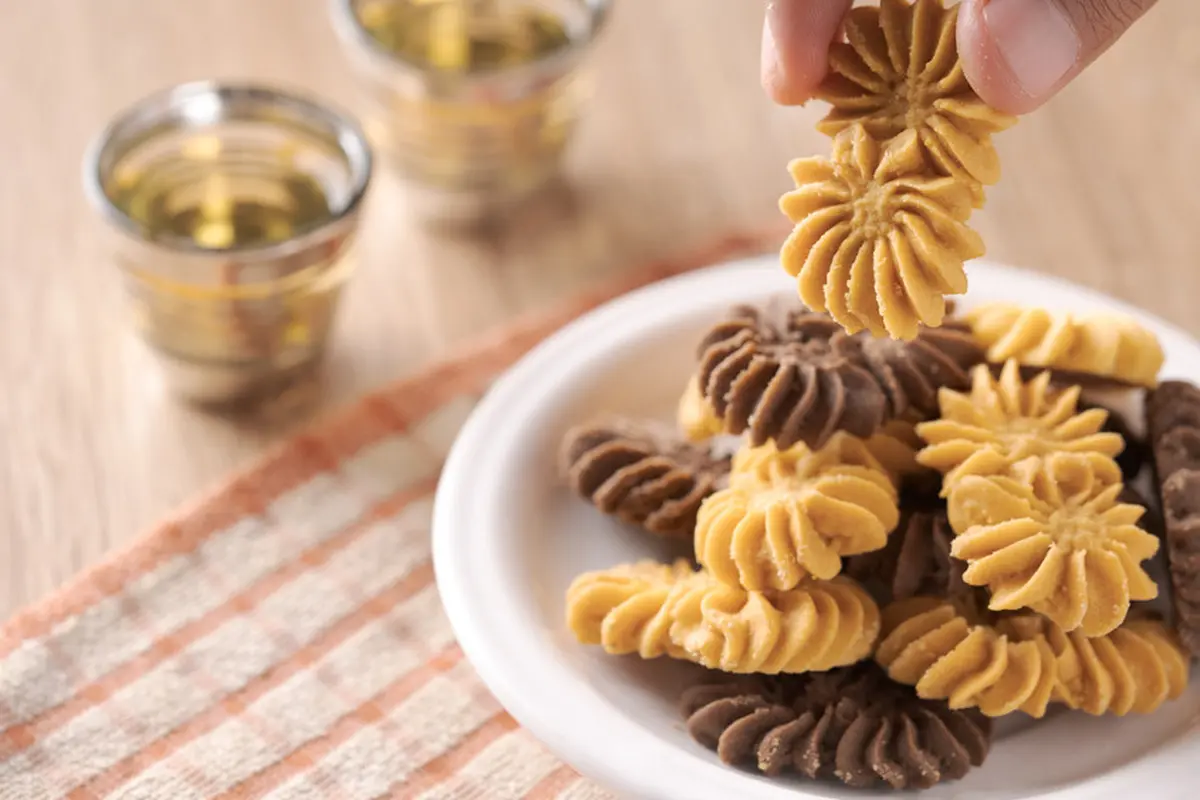 kue sagu semprit coklat keju