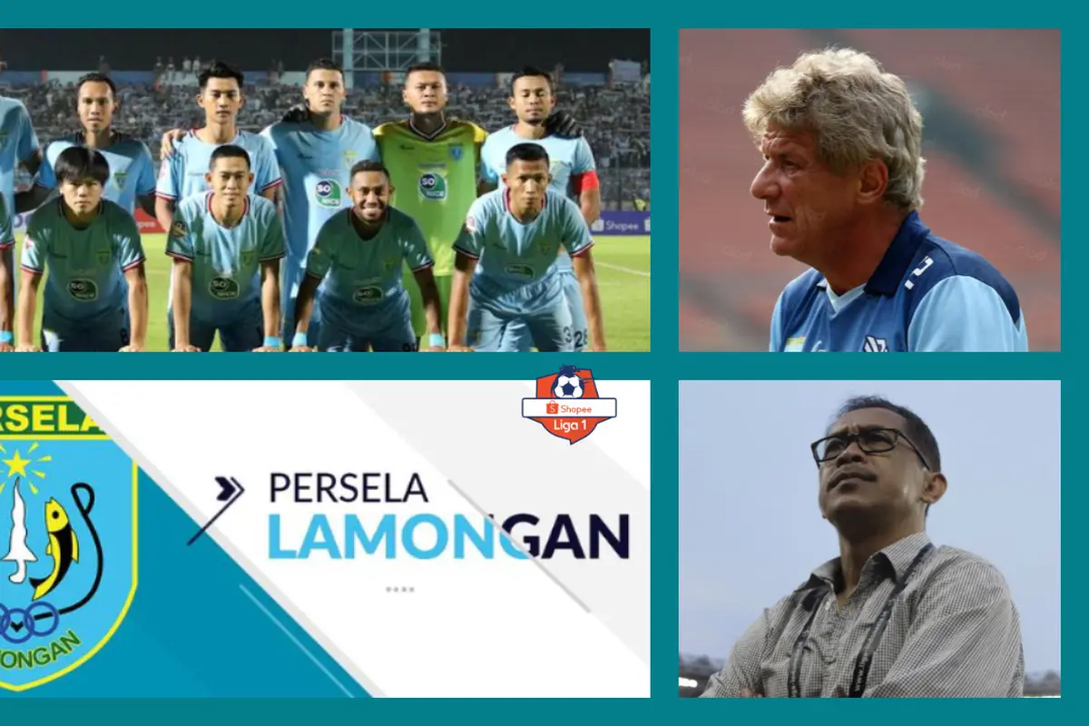 Aji Santoso dan Stefan Hanson, mantan pelatih Persela Lamongan.