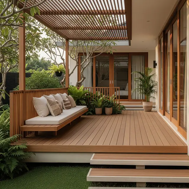 9 Model Teras Kayu yang Bikin Rumah Hangat Paling Dicari 2025, Kombinasi Estetika